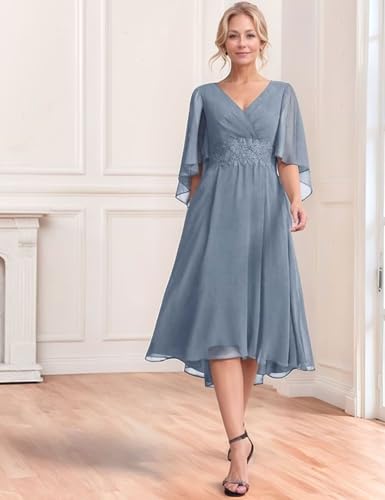 Teal Length Mother of The Bride Dresses for Women Lace Evening Gown Flowy Maxi Dress Chiffon Wedding Guest Dres4