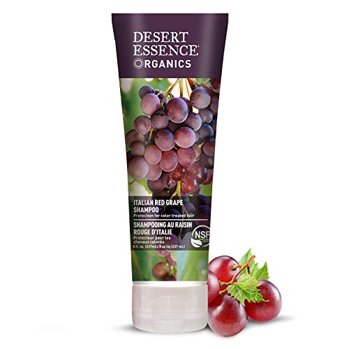 red italian - Desert Essence Italian Red Grape Shampoo - 8 Fl Ounce - Protection For Color Treated Hair - Antioxidants - Healthier & Smoother - Vitamin B5 - Sugar & Coconut Oil Cleansers - Shine - Smoother