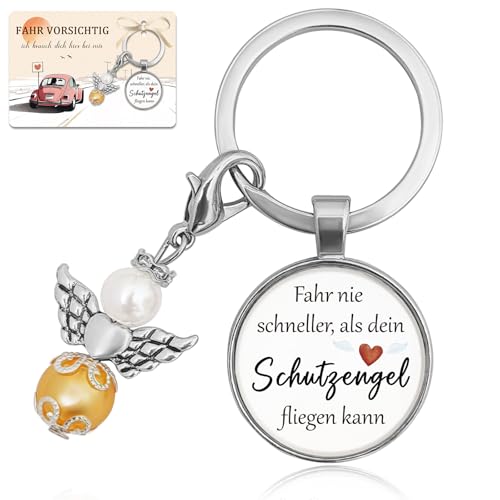 Geschenke für Männer Frauen, Auto Schutzengel Schlüsselanhänger Fahr Vorsichtig, Personalisierte Geburtstag Ostergeschenke Erwachsene, Geburtstagsgeschenk für Papa Mama Freundin Partner Führerschein Geschenke für Männer Frauen, Auto Schutzengel Schlüsselanhänger Fahr Vorsichtig, Personalisierte Geburtstag Ostergeschenke Erwachsene, Geburtstagsgeschenk für Papa Mama Freundin Partner Führerschein