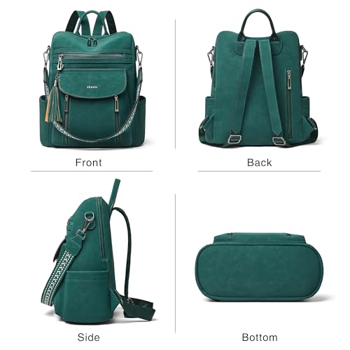 Image of Shrrie Backpack Purse for Women Fashion Leather Backpack Purse Designer Travel Backpack Convertible Shoulder Bag with Wristlet