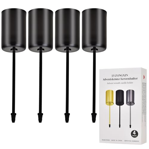 [20-23mm]-LVZONGXIN 4 Stück Adventskranz Kerzenhalter für...