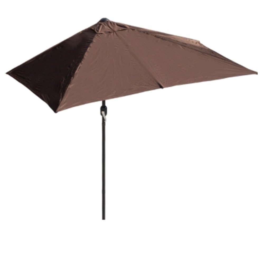 Ombrellone Mezzaluna Rettangolare Ombrello Da Patio Protezione UV | Ombrellone Da Balcone Con Manovella Impermeabile Ombrellone Da Parete 200X100cm 250X130cm