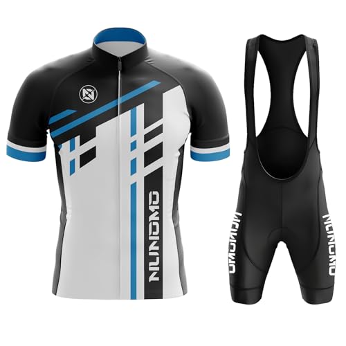 Conjunto Ropa Ciclismo Hombre Verano Maillot Bici MTB Manga Corta,Traje Ciclista Camiseta Ciclo y Culotte Tirantes con 9D Gel Acolchado,Jerseys Transpirable Secado Rápido (Type-7,S)