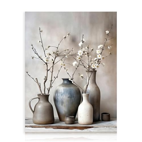 Dazzlewall Vintage Keramikvase Blumen Wandbilder, Rustikale Farmhouse Blumen Pflanzen Leinwand Bilder für Wohnzimmer Schlafzimmer Deko 30×40 cm Ungerahmt Dazzlewall Vintage Keramikvase Blumen Wandbilder, Rustikale Farmhouse Blumen Pflanzen Leinwand Bilder für Wohnzimmer Schlafzimmer Deko 30×40 cm Ungerahmt