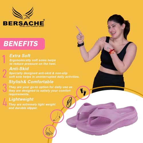 Image of BERSACHE Extra Soft Classic Casual with Regular wear with Ultra Soft & Flexibility Technology Slipper for Women's /Girl's