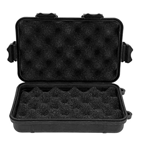 Caja de Almacenamiento de Supervivencia Salvaje de Alta Resistencia a Prueba de Choque Resistente al Agua Camping Kit de Supervivencia de Campamento para Acampar Esencial para (Negro)