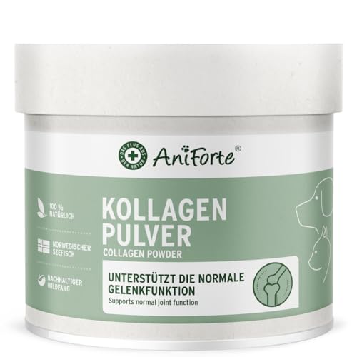 AniForte Marine Kollagen Gelenkpulver für Hunde CollaMove 250g – Fisch Collagen unterstützt Gelenke, Sehnen & Bänder – Naturprodukt für Gelenkfunktion & Agilität