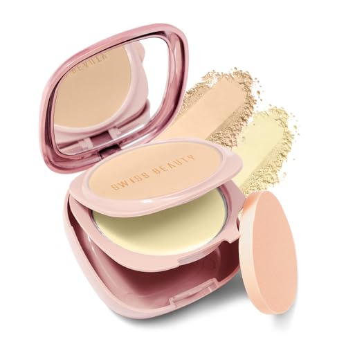 SWISS BEAUTY All Matte & Set Duo Lightweight Compact Powder + Translucent Powder | Shade- 04 Honey, 20gm