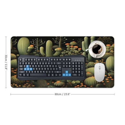 Green Cactus Desk Pad impermeable y antideslizante para oficina miniatura 2