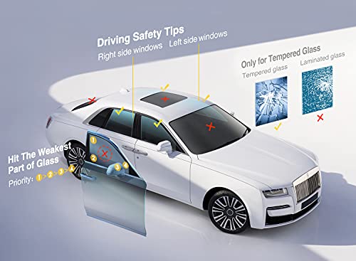 image for Luxtude Car Window Breaker, Glass Breaker, Window Breaker Seatbelt Cut