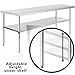 KUTLER Stainless Steel Table 24 x 72 Inches with Caster Wheels, NSF Heavy Duty Commercial Prep and Work Table with Undershelf for Restaurant, Hotel, Home