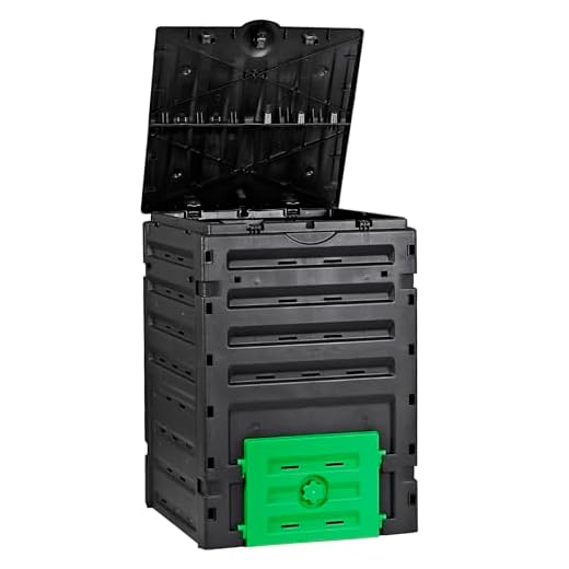 SUPER DEAL 120 Gallon Compost Bin, Outdoor 450 L Garden Composter, Large Capacity BPA Free Material for Fast Creation of Fertile Soil, Easy to Assemble, Black (Black, 120 Gallon)