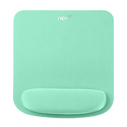NEX Mouse Pad with Memory Foam Wrist Support, Non-Slip Rubber Base Wrist Rest for Carpal Tunnel Syndrome Group, Typist and Office Worker