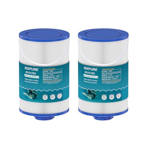 KEEPURE 303279 Hot Tub Filter Compatible with 5CH-37, FC-2402, PFF42TC-P4, 78460, SD-01322, AquaTerra, Free Flow Spa Filter, 1 1/2