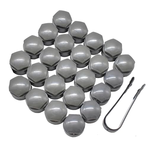 XUKEY Lot de 20 capuchons de moyeu de roue pour Audi A1 A2 A3 A4 A5 A6 A7 A8 Q3 Q5 TT S3 S5 S6 S8 RS3 RS4 RS5 RS6 R8 avec 4 capuchons de sécurité et outil de...