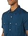 Amazon Essentials Men's Slim-Fit Short-Sleeve Two-Pocket Utility Shirt, Indigo, XX-Large Tall