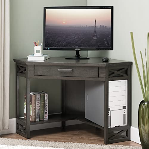 Image of Leick Home Sage Desk, 48 inch, Smoke Gray