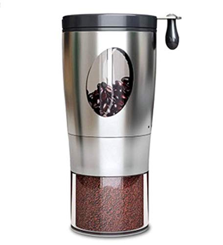 Manuelle Kaffeemühle Tragbare Handkaffeemühle mit Einstellbarer Einstellung Konische Keramik-Gratmühle Edelstahl-Kaffeemühle für das Küchenbüro