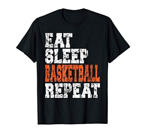 Eat Sleep Basketball Repeat, regalo divertido para hombres Camiseta