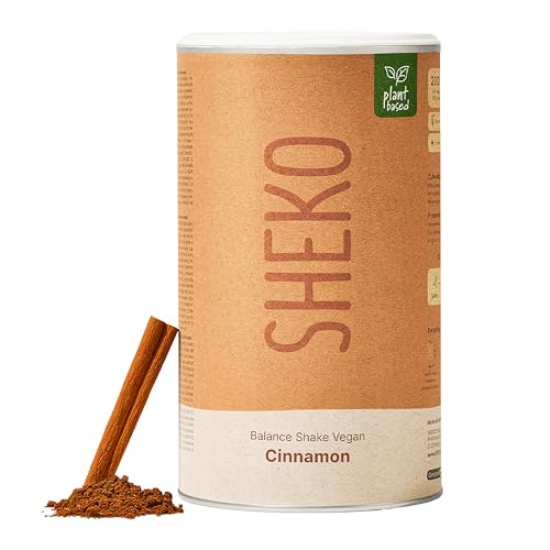 SHEKO Balance Shake Vegan Zimt - 14 Cremige Mahlzeitenersatz Shakes zum Abnehmen - Proteinreich, Glutenfrei & Natürlicher Geschmack - Abnehmen Shake