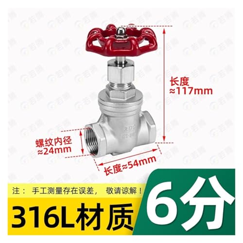 Válvula de compuerta de acero inoxidable de 1 pulgada y rosca G3/4 para tuberías 3