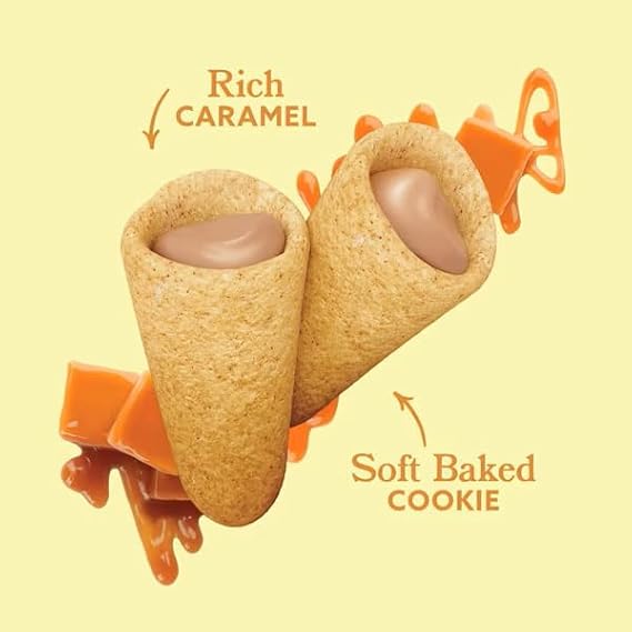 MUDDY BITES Salted Caramel Shortbread Cookie Cone Snacks - 3.5oz