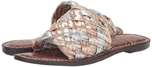 Sam Edelman Women's Griffin Flat Sandal, Gold Leaf/Soft Silver/Rose Gold, 8.5 #TOP7