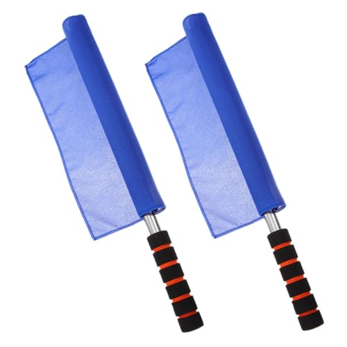 HEMOTON 2pcs Soccer Referee Flags Lineman Warning Flags Long-lasting Foldable for Traffic Sports Judge Easy to Carry