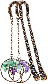 Bookmark Metal Vintage Bronze Bookmarks Page Markers Gift for Women Men Book Lovers, 2PCS