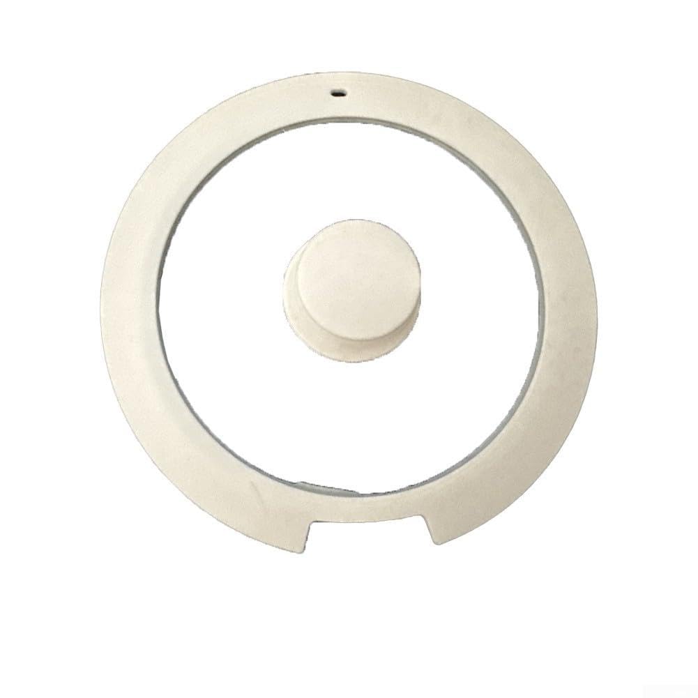 Heat Resistant Silicone Pot Lid Featuring Tempered Glass View Window And Cool Touch Handle White(B 20CM)