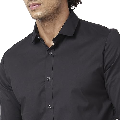 Image of Spykar Men's Regular Fit N /A Full Sleeve Solid Casual Shirts