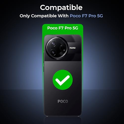 Image of A rtistque Clear Hard Transparent Acrylic Armor Anti-Drop Shockproof TPU Edge Back Cover Case for Poco F7 Pro 5G - Black