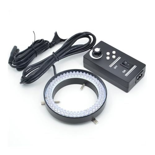 Microscope 96 LED Four-Zone Microscope Ring Light with Adapter AC100V-240V Super Big 82mm Inner Size