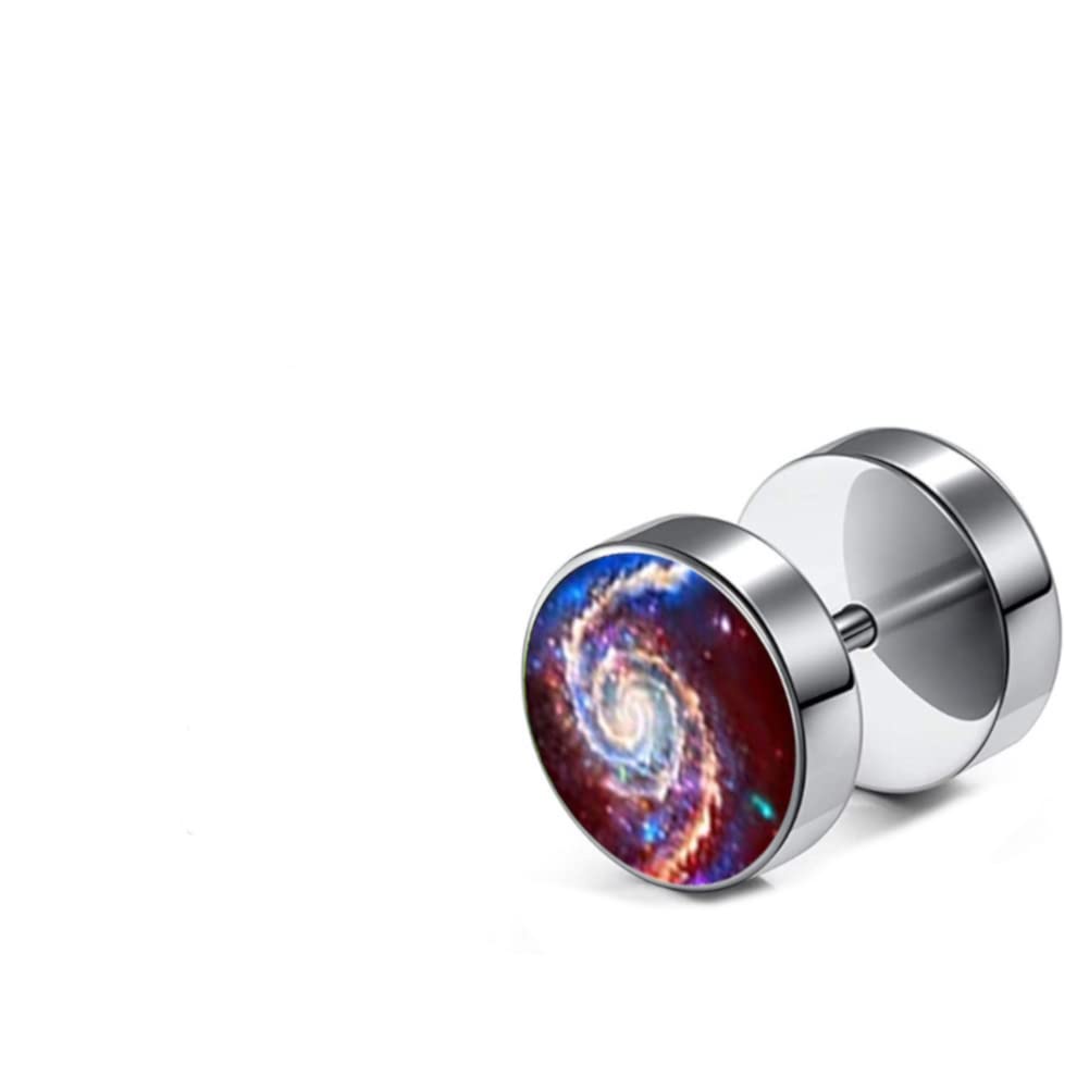 Finto Piercing Orecchio 10mm - Orecchini A Sbarra Con Motivi Colorati Per Uomo E Donna | Senza Allungamento - Foto 9