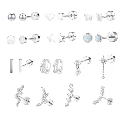 20 pendientes Pendientes Acero Quirurgico Mujer,Pendientes Medicinales