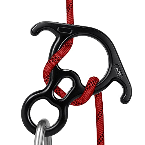 YXGOOD 50KN Rescue Figure, 8 Descender Large Bent-Ear Belaying...