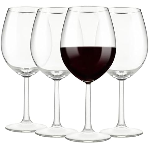 Galvog® Set of 4 Hand Blown Wine Glasses Cover