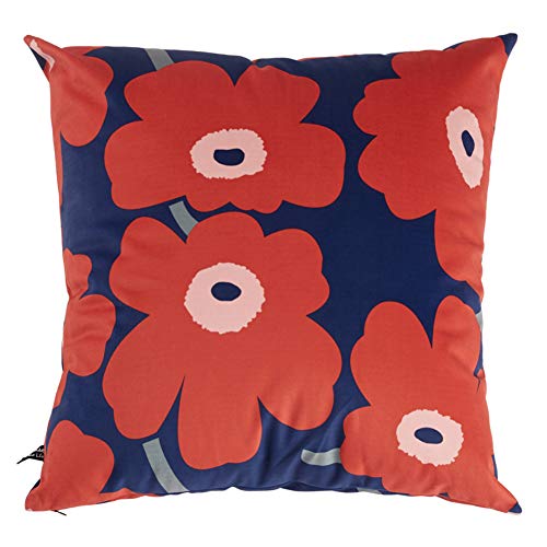 Coussin de siège en linge de coton premium rouge carré 70x70cm