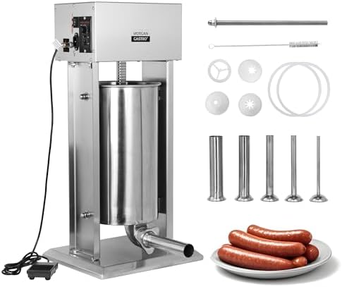 30LBS/15L Electric Sausage Stuffer - Commercial-grade stainless s...
