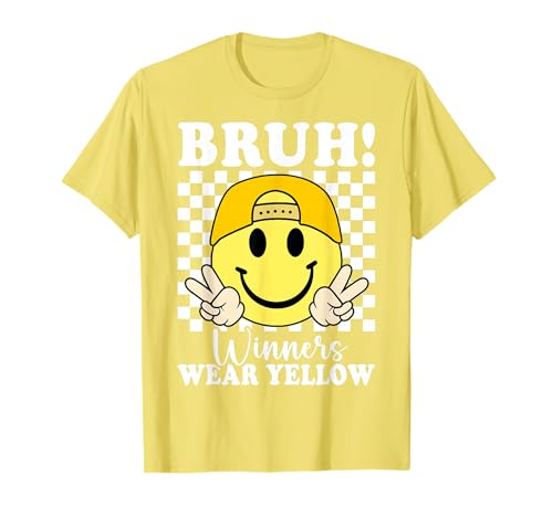 Bruh Winners Wear Yellow Team Kid Spirit Week Game Sport Day T-Shirt