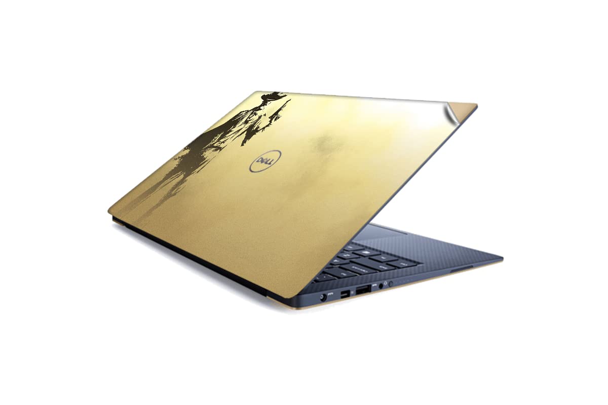 GADGETS WRAP Printed Vinyl Top Only Skin Sticker Decal for Dell XPS 15 inch Laptop - Yellow Cowboy