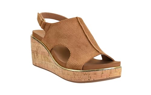 Image of Corkys Footwear Womens Carley Wedges, Featuring Corkys EVA Foam Cushioned Insoles, A 2.5 Inch Heel, Lightweight For All Day Wear, And Hook And Loop Closure