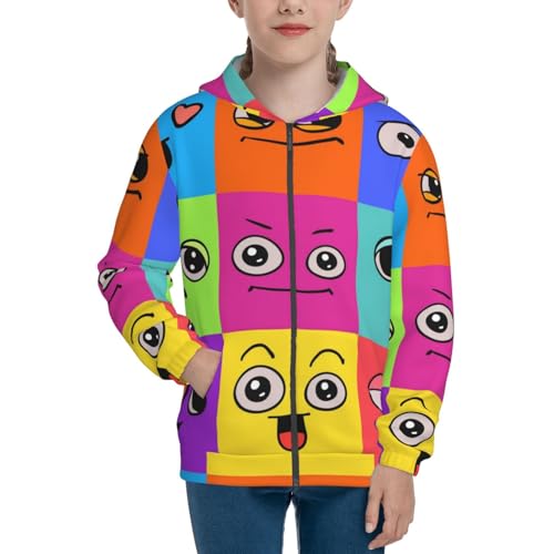 Elephant Giraffe Kid Hoodies Boys Zip Up Sweatshirts Girls Pullover with Pocket3