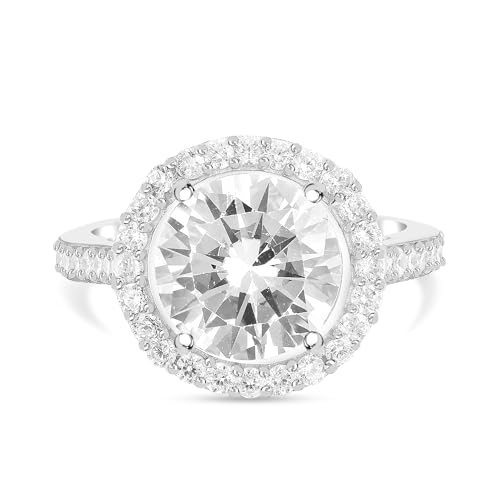 Image of ROOVI Pure 925 Sterling Silver AD Ring I Indian Ring Size-14 I Gifts for Girlfriend I Gifts for Women & Girls| With Certificate of Authenticity and 925 Stamp