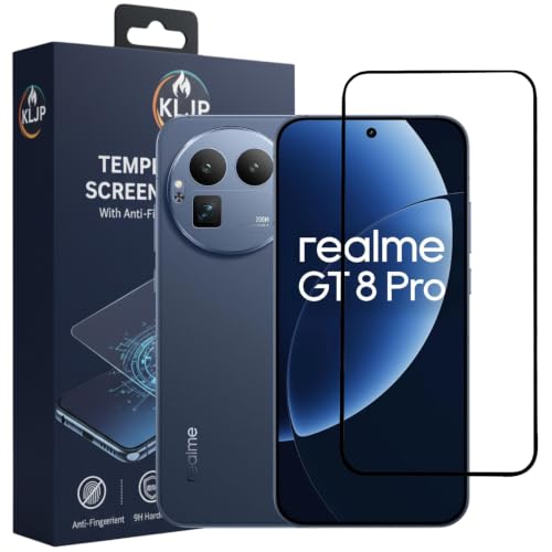 Image of Gorilla Tempered Glass For Realme GT 8 Pro 5G (Pack of 1) With Installation Kit | Edge to Edge Coverage | Black
