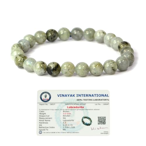 Image of Reiki Crystal Products Certified Natural Crystal Stone 8 mm Round Beads Bracelet for Men and Women | Reiki Charged Gemstone Bracelets | Multiple Stone Variants Available