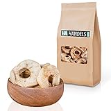vegan ungeschwefelt Apfelringe getrocknet ungeschwefelt naturbelassen ungezuckert Trockenfrüchte ohne Zucker vegan ohne Konservierungsstoffe ohne Aroma- und Farbstoffe wiederverschließbare Verpackung 1KG -2,5KG (1KG)