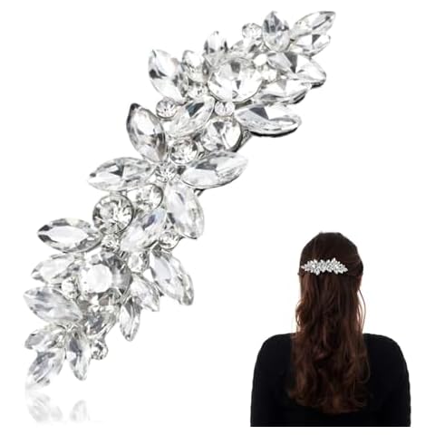 Fokelyi Vintage Crystal Hair Clip Cover