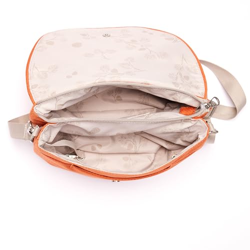 HAIKU Bliss Eco-Friendly RFID Blocking Travel Crossbody Saddle Bag, Rustic Clay4