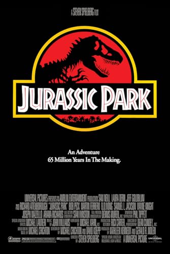 Jurassic Park Movie POSTER - Measures 24x36 inches - Includes Adhesive Dots - (unframed)